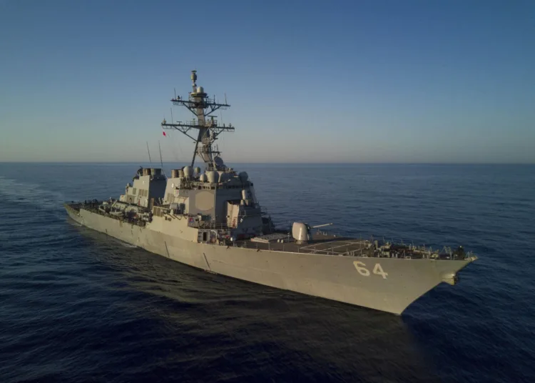 170701-N- N0901-005
MEDITERRANEAN SEA (July 1, 2017) - The Arleigh Burke-class guided-missile destroyer USS Carney (DDG 64) operates in the Mediterranean Sea July 1, 2017. Carney, forward-deployed to Rota, Spain, is conducting its third patrol in the U.S. 6th Fleet area of operations in support of U.S. national security interests in Europe. (U.S. Navy photo by Lt. j.g. Xavier Jimenez/Released)