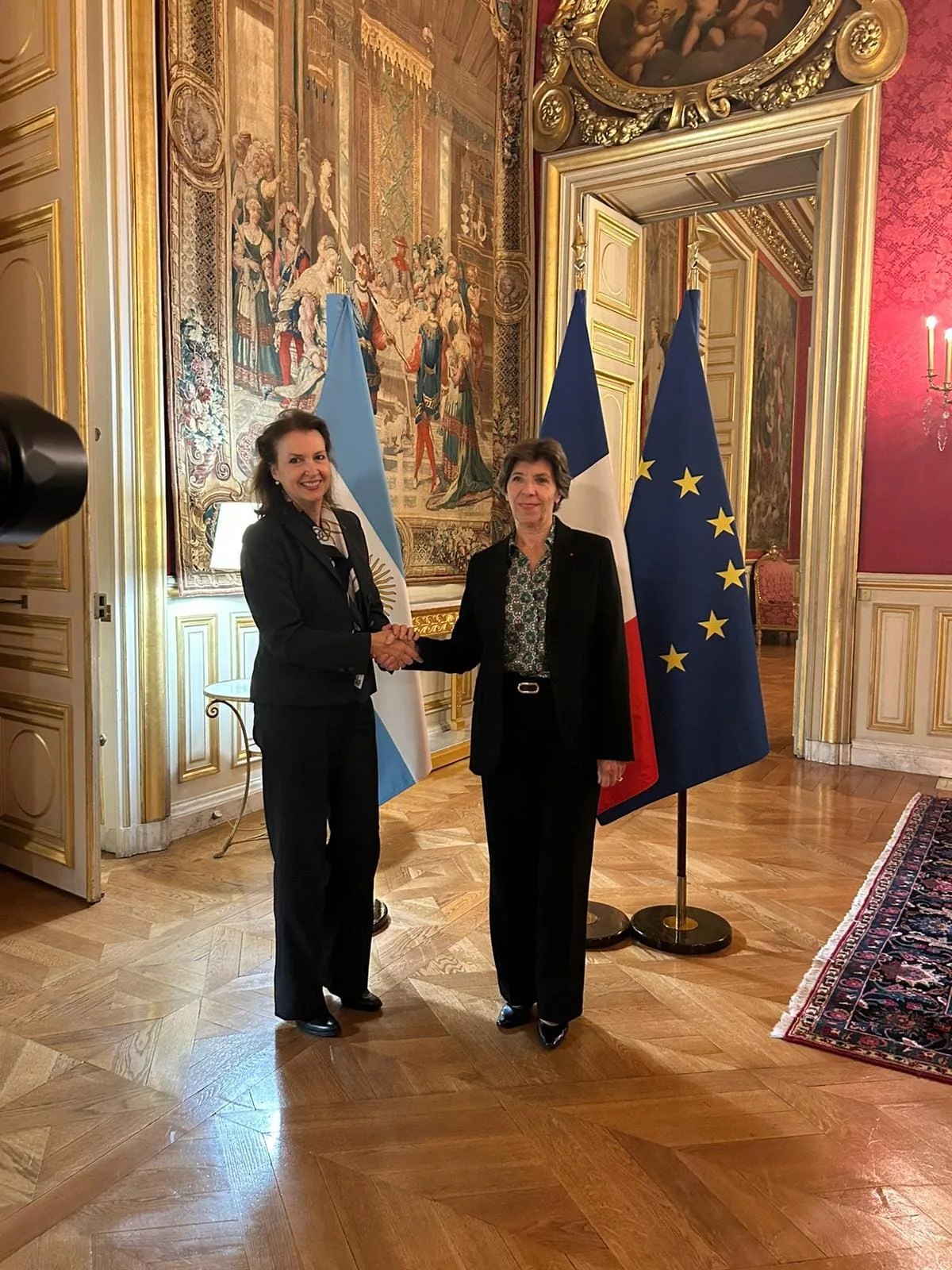 La agenda diplomática clave de la canciller argentina en Francia