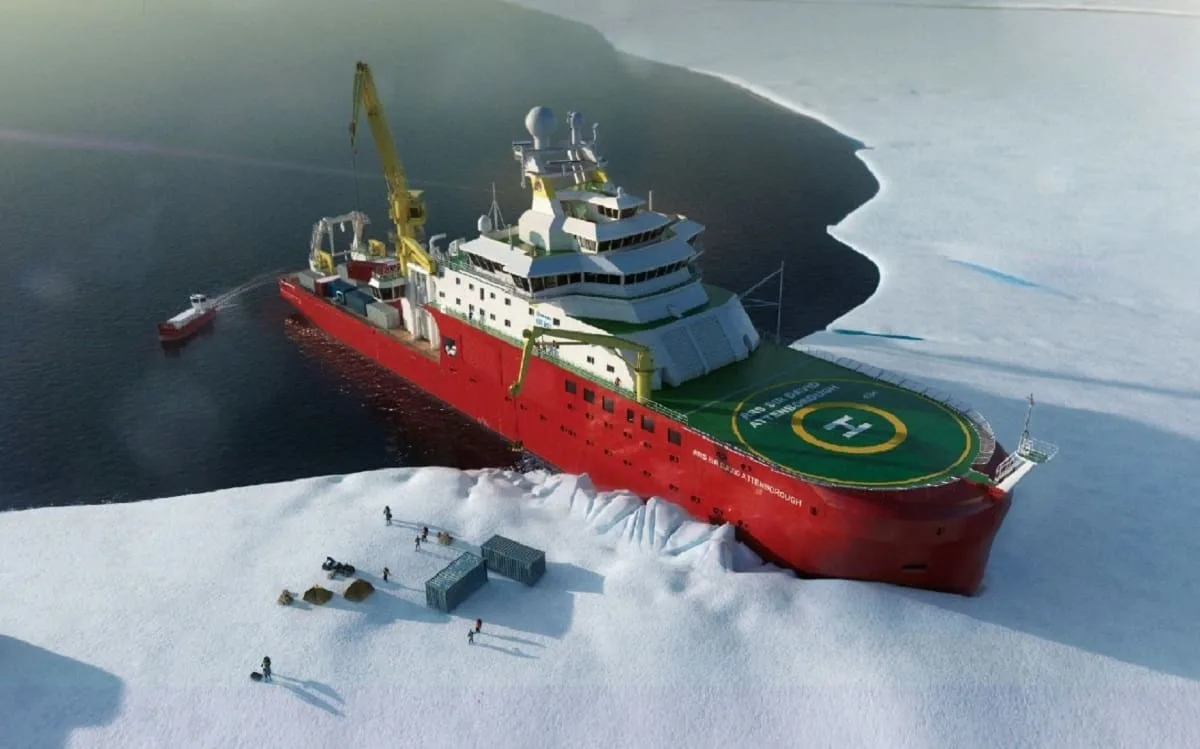 El RRS Sir David Attenborough se cruzó con el iceberg más grande del mundo