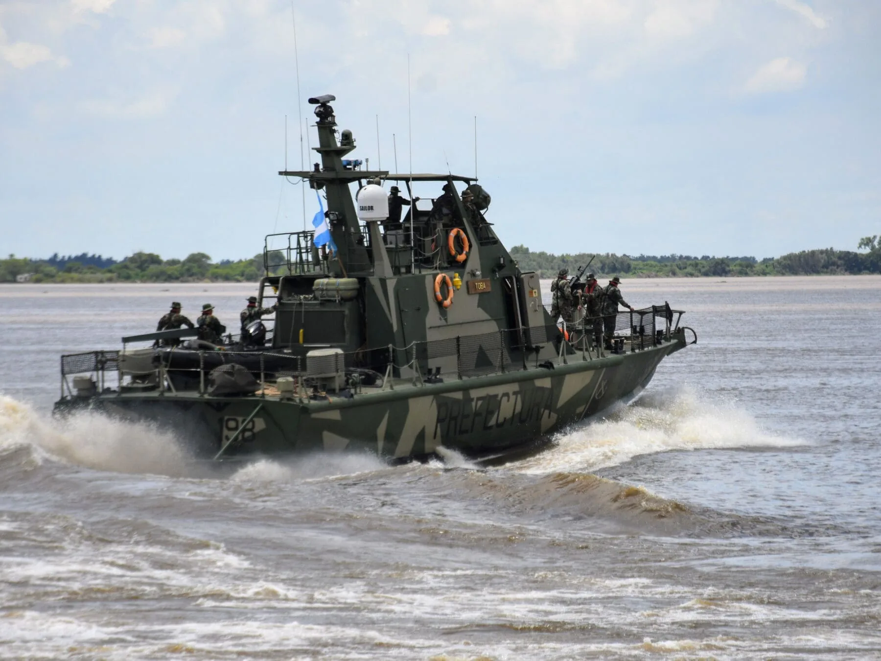 El Ministerio de Seguridad argentino despliega en Rosario al Guardacostas Toba GC-198 de la Prefectura Naval para enfrentar al narcotráfico