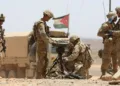 US soldiers participate in the annual military exercises known as "Eager Lion", near Maan some 200 kilometres south of the capital Amman on May 17, 2017.
Around 7,400 troops from more than 20 nations are taking part in the manoeuvres that include border security, cyber defence, and "command and control" exercises, to bolster coordination in response to threats including terrorism. / AFP PHOTO / KHALIL MAZRAAWI        (Photo credit should read KHALIL MAZRAAWI/AFP via Getty Images)