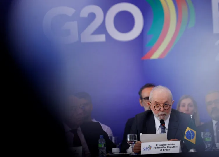 Brazil's President Luiz Inacio Lula da Silva speaks during the meeting of the opening of the G20 sherpa and finance tracks joint session in Brasilia at the Itamaraty Palace in Brasilia, Brazil December 13, 2023. REUTERS/Adriano Machado