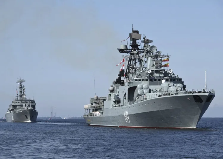 30/07/2023 July 30, 2023, St Petersburg, Leningrad Oblast, Russia: The Russian navy Udaloy-class destroyer Severomorsk sails during the Russian Navy Day parade in the Gulf of Finland, July 30, 2023 in St. Petersburg, Russia.
POLITICA
Europa Press/Contacto/Alexander Kazakov/Kremlin Po