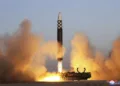 FILE - This photo provided by the North Korean government shows what it says is an intercontinental ballistic missile in a launching drill at the Sunan international airport in Pyongyang, North Korea on March 16, 2023. Independent journalists were not given access to cover the event depicted in this image distributed by the North Korean government. The content of this image is as provided and cannot be independently verified. Korean language watermark on image as provided by source reads: "KCNA" which is the abbreviation for Korean Central News Agency. (Korean Central News Agency/Korea News Service via AP, File)