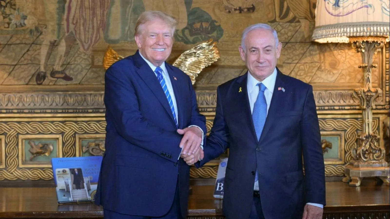 En vísperas de un cese al fuego en Gaza, Trump recibe en Mar-A-Lago a Netanyahu