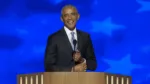 Former President Barack Obama speaking at the Democratic National Convention Tuesday, Aug. 20, 2024, in Chicago. (AP Photo/J. Scott Applewhite)