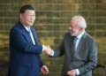 El presidente chino Xi Jinpin con Lula Da Silva. Créditos/Archivo.