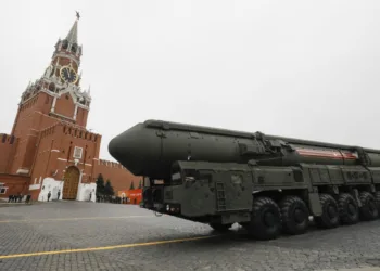 Russian servicemen drive Yars RS-24 intercontinental ballistic missile system during the Victory Day parade, which marks the anniversary of the victory over Nazi Germany in World War Two, in Red Square in central Moscow, Russia May 9, 2019. REUTERS/Shamil Zhumatov