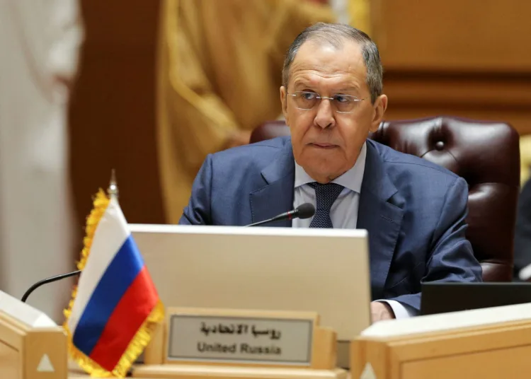 Russian Foreign Minister Sergei Lavrov attends the 5th Gulf Cooperation Council (GCC)-Russia Joint Ministerial Meeting for Strategic Dialogue in Riyadh, Saudi Arabia, June 1, 2022. REUTERS/Ahmed Yosri