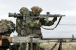 Swedish Marines secure an island during an amphibious exercise near Gothenburg.
