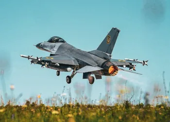 Caza F-16 Fuerza Aerea de Ucrania. Crédito: archivo