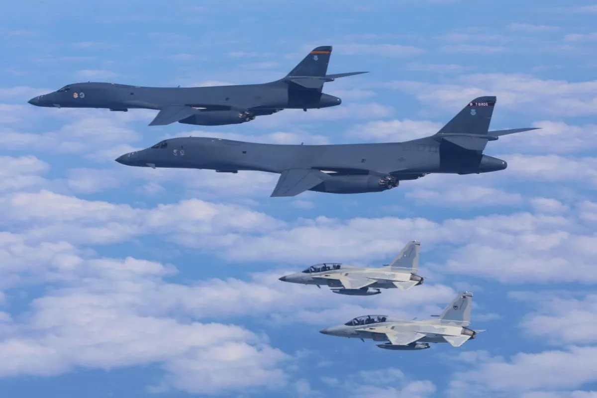 Estados Unidos despliega sus bombarderos estratégicos B-1B Lancer en un ejercicio combinado con Filipinas, Australia y Japón