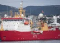 HMS Protector en escala en Punta Arenas previo a la campaña antártica de verano 2024-2025. Crédito: Alejo Sanchez Piccat