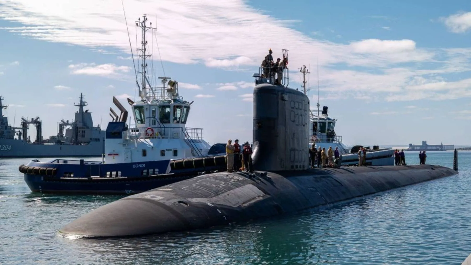 Australia recibe un submarino de EE.UU. en medio de las tensiones con China