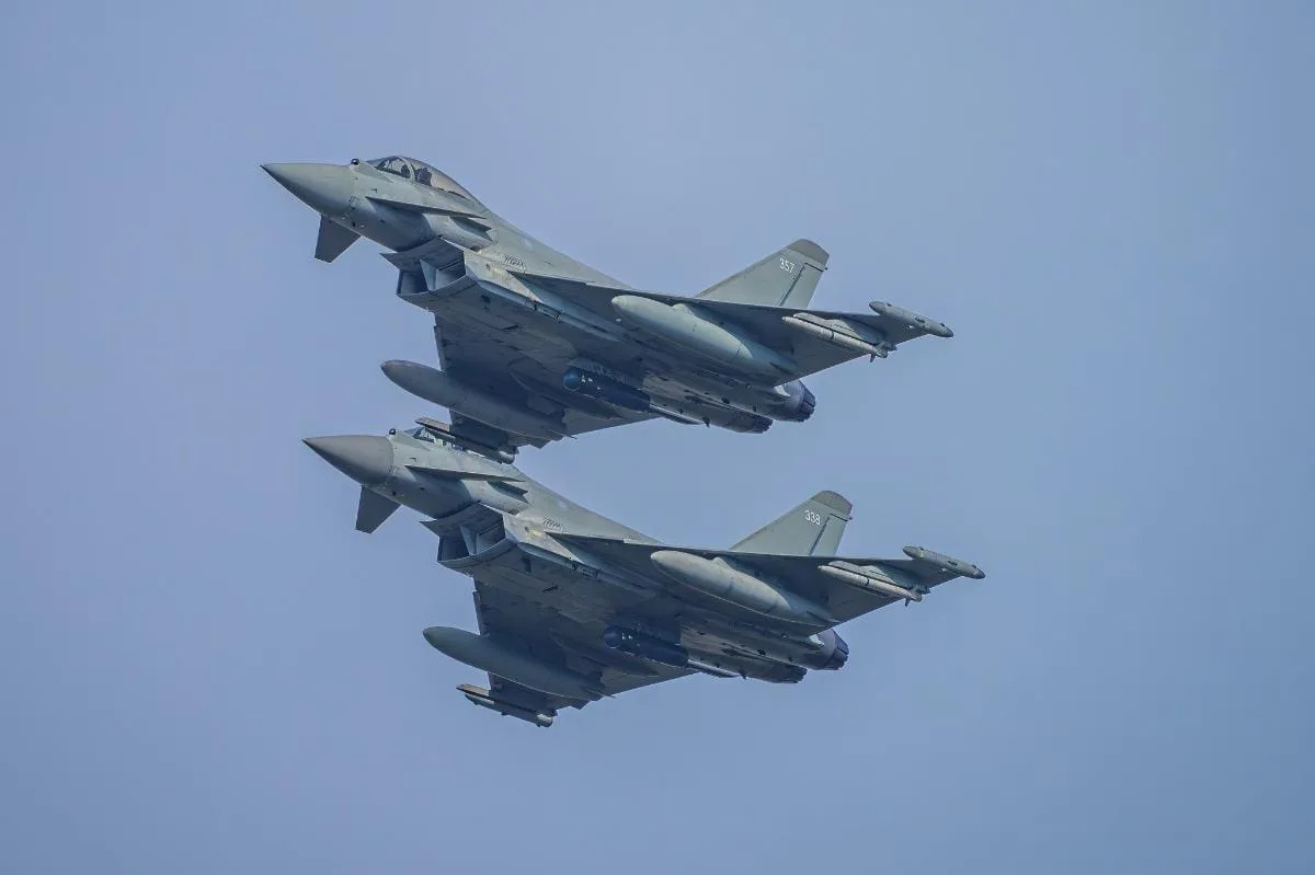 La Real Fuerza Aérea del Reino Unido despliega cazas Typhoon en Polonia en respuesta a las crecientes tensiones con Rusia