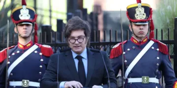 Javier Milei durante el acto del 2 de abril. Crédito: Archivo