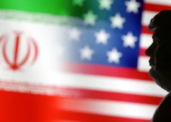 Banderas de EE.UU. e Irán