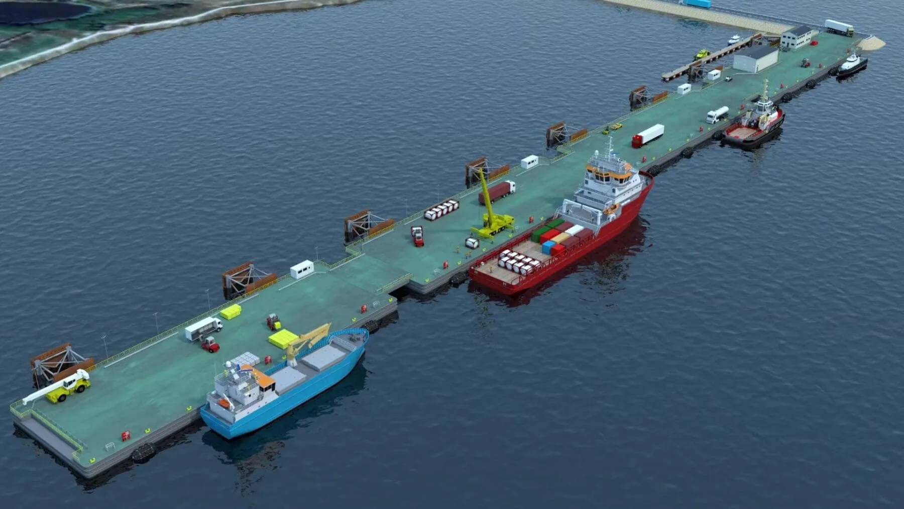 El gobierno ilegal de las Islas Malvinas confirma avances en la construcción de un nuevo puerto