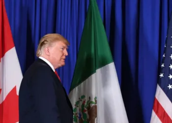 Donald Trump durante la firma del acuerdo comercial entre EE.UU., México y Canadá en Buenos Aires, noviembre de 2018. Créditos: Saul Loeb/AFP/Getty