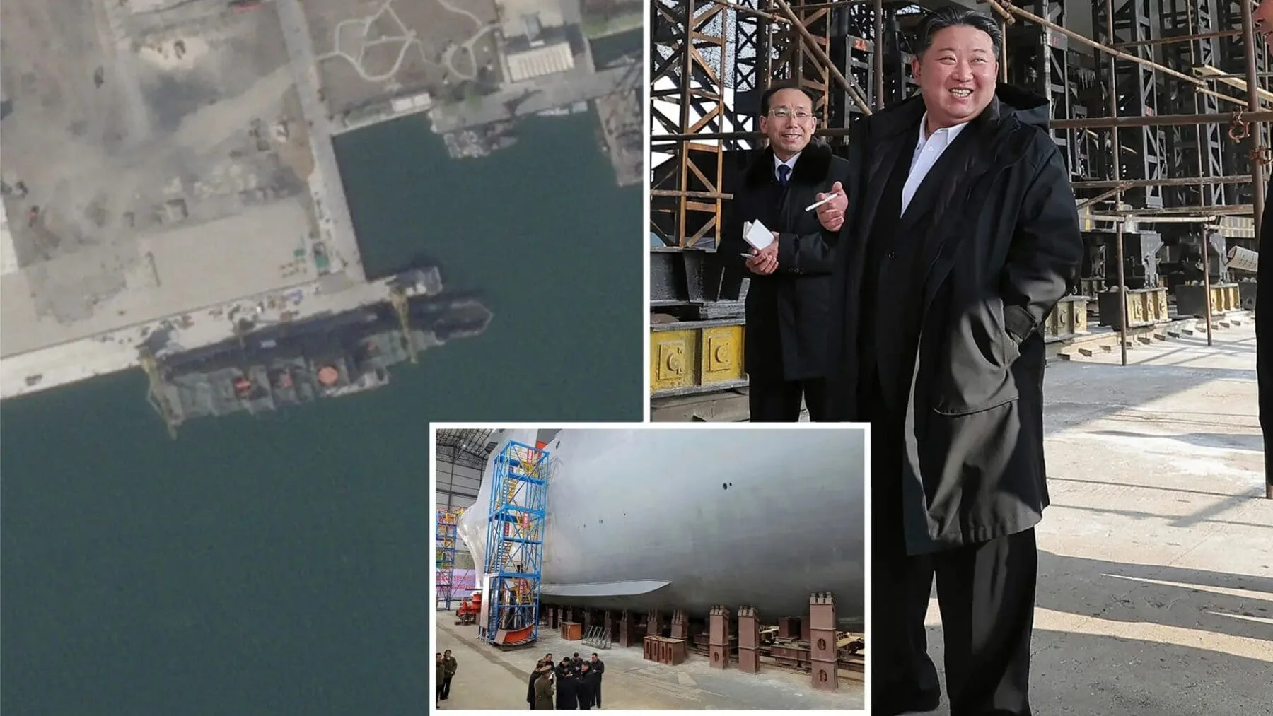 Imágenes satelitales revelan daños en el nuevo buque destructor de Corea del Norte que sufrió un accidente al momento de su botadura