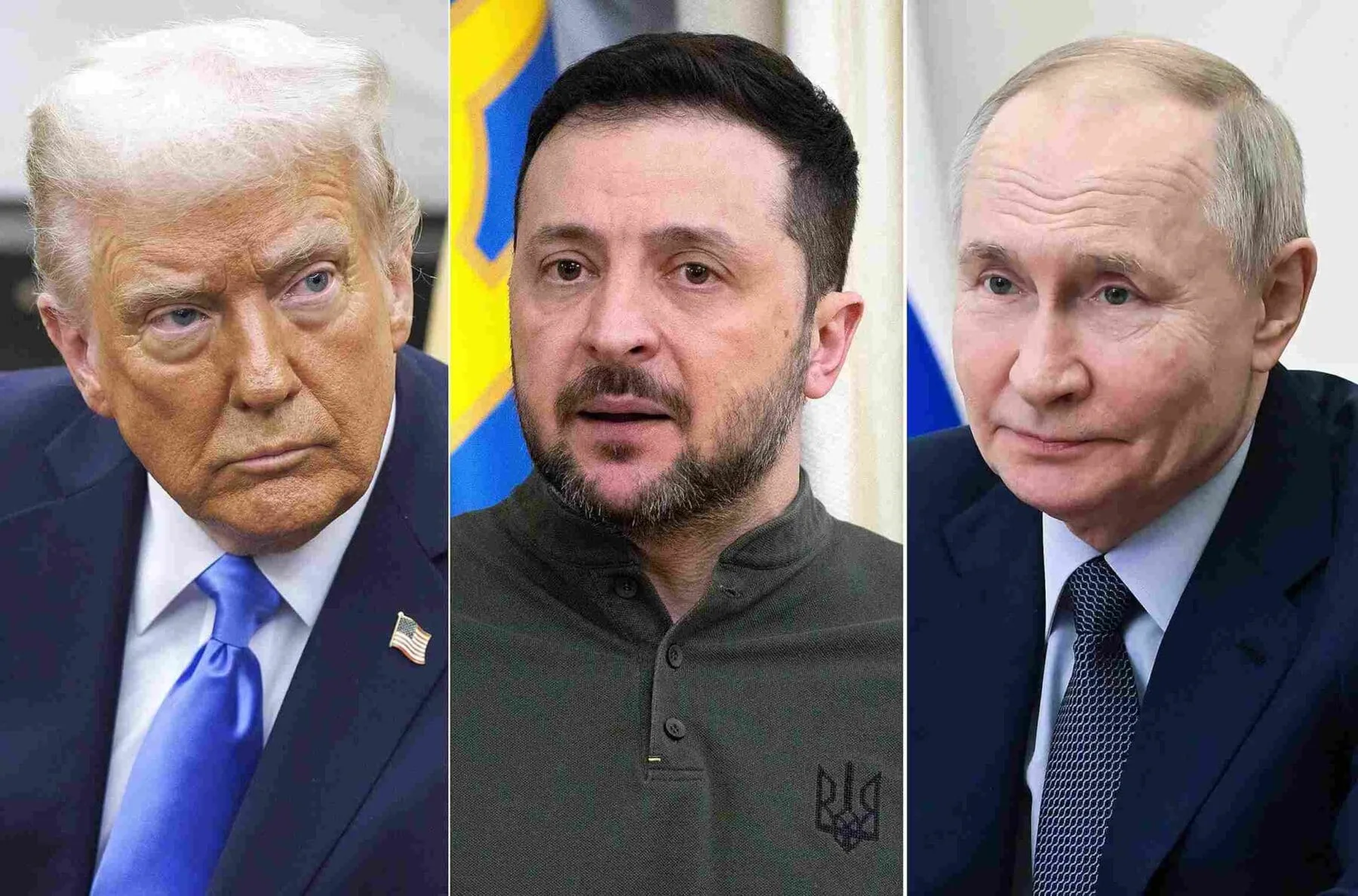 Zelenski, Trump y Putin