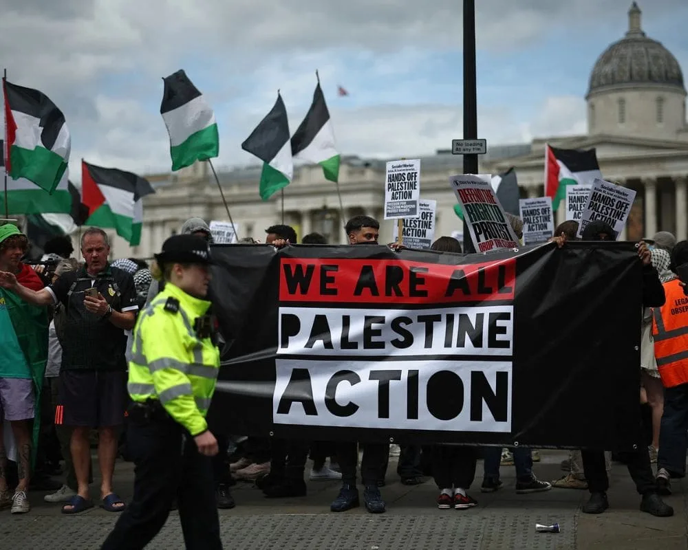 Activistas pro Palestina detenidos por irrumpir en base de la RAF en protesta contra apoyo británico a Israel