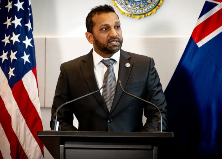 El director del FBI, Kash Patel, en la embajada de EE.UU. en Wellington, 31 de julio de 2025. Créditos: Embajada y Consulado de EE.UU. en Nueva Zelanda, Islas Cook y Niue/Ola Thorsen