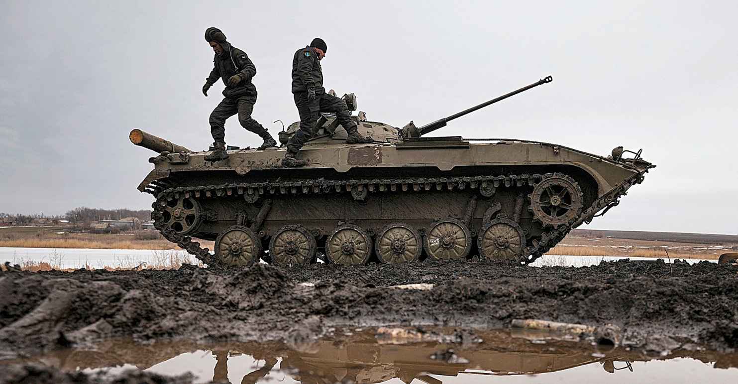 Tropas en el frente de Ucrania