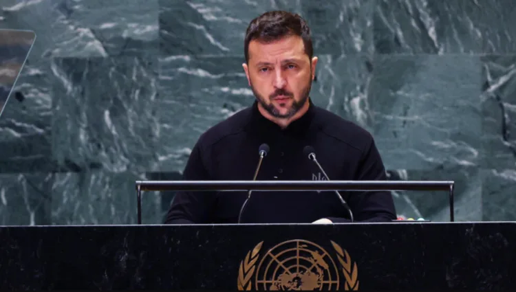 El presidente de Ucrania, Volodimir Zelenski, se despachó contra China en su discurso ante la ONU / Foto: France 24