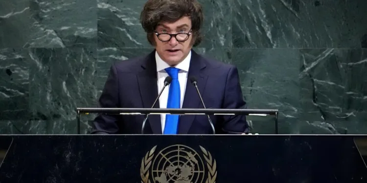 El presidente de Argentina, Javier Milei, ante la Asamblea General de la ONU