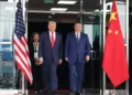 Presidente de Estados Unidos, Donald Trump, junto al presidente de China, Xi Jinping