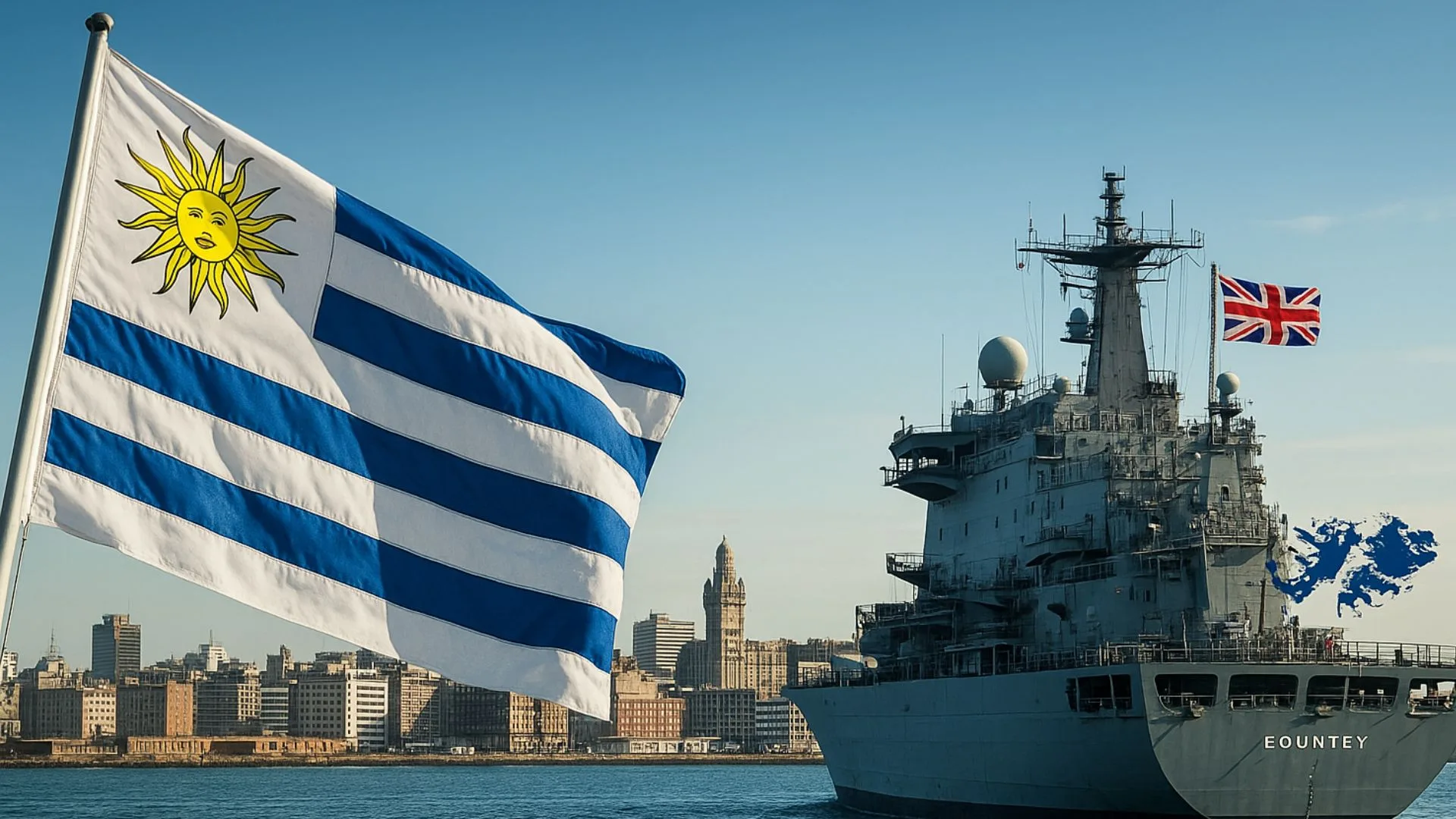 Montevideo vuelve a ser el eje logístico silencioso del Reino Unido en el Atlántico Sur