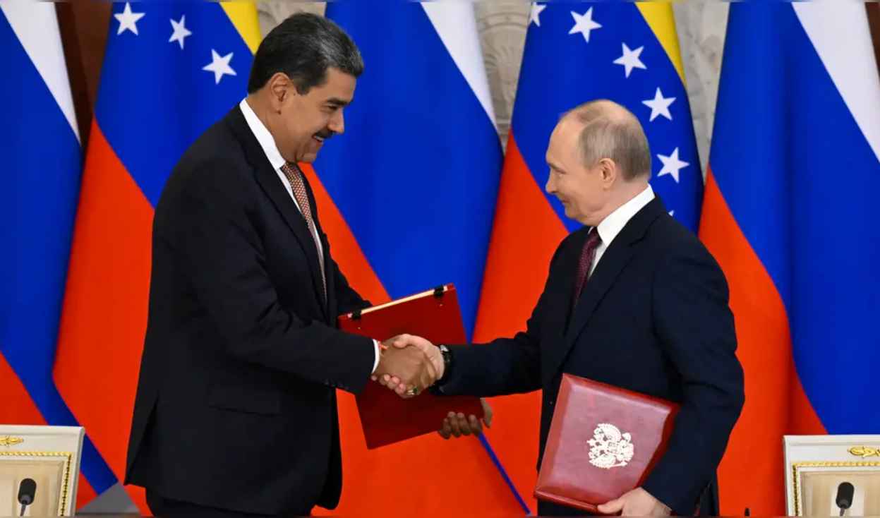 Nicolás Maduro y Vladmir Putin en Moscú en mayo de este año, durante la firma del Tratado de Asociación Estratégica que entró en vigencia este viernes 28 de noviembre / Créditos: AFP