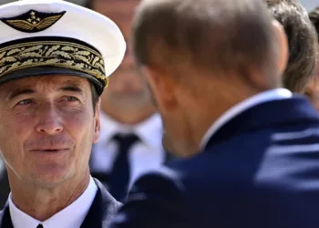 El general del ejército del aire Fabien Mandon, aquí el 9 de mayo, ha sido nombrado jefe del Estado Mayor de las Fuerzas Armadas francesas, según anunció el miércoles 23 de julio de 2025 el ministro de Defensa, Sébastien Lecornu. / Alexandre MARCHI / L’EST RÉPUBLICAIN/MAXPPP
￼