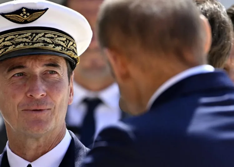 El general del ejército del aire Fabien Mandon, aquí el 9 de mayo, ha sido nombrado jefe del Estado Mayor de las Fuerzas Armadas francesas, según anunció el miércoles 23 de julio de 2025 el ministro de Defensa, Sébastien Lecornu. / Alexandre MARCHI / L’EST RÉPUBLICAIN/MAXPPP
￼
