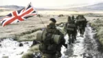 Soldados británicos en la guerra de Malvinas, 1982