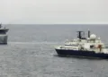 El RFA Proteus se acerca al Yantar en el mar de Irlanda en noviembre 2024. Créditos: NavyLookout