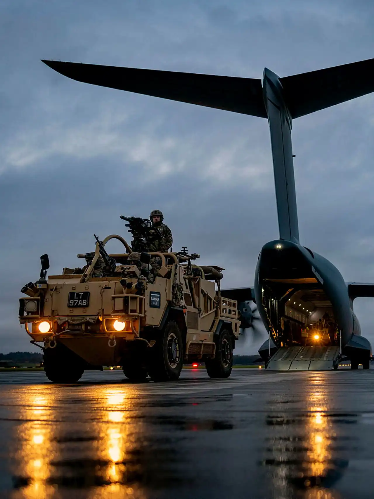 Despliegue del Batallón del Regimiento Real Irlandés. Crédito: Ejército Británico