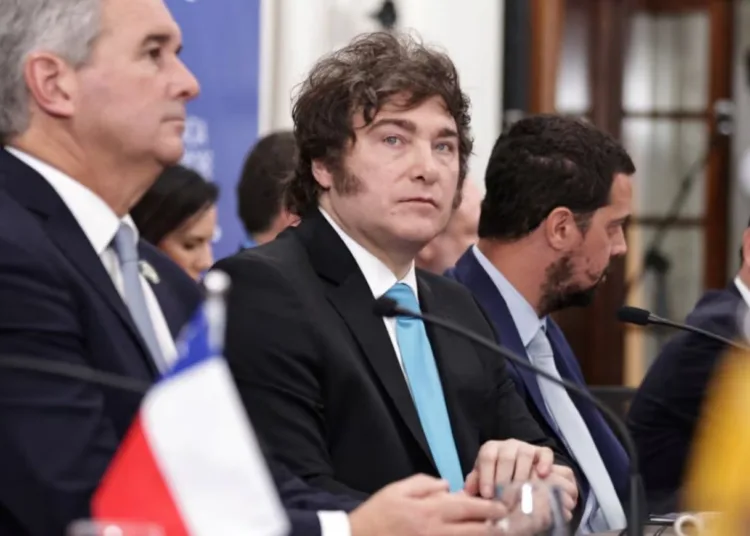 El presidente argentino Javier Milei en la Cumbre del Mercosur. Crédito: Mercosur
