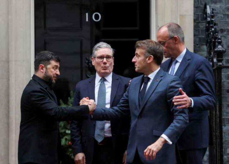 Zelenski con líderes europeos