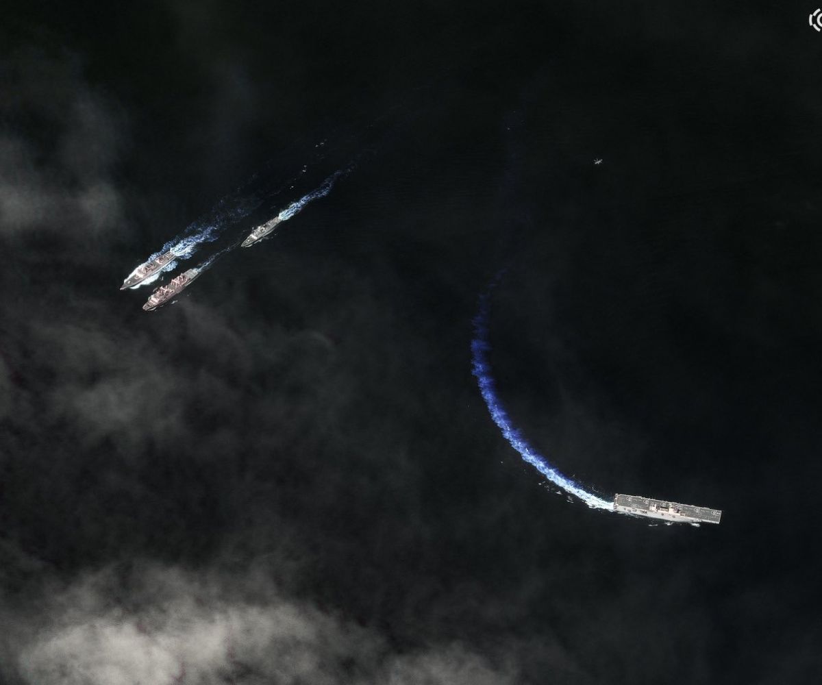 Buques de guerra chinos en el mar de Filipinas.