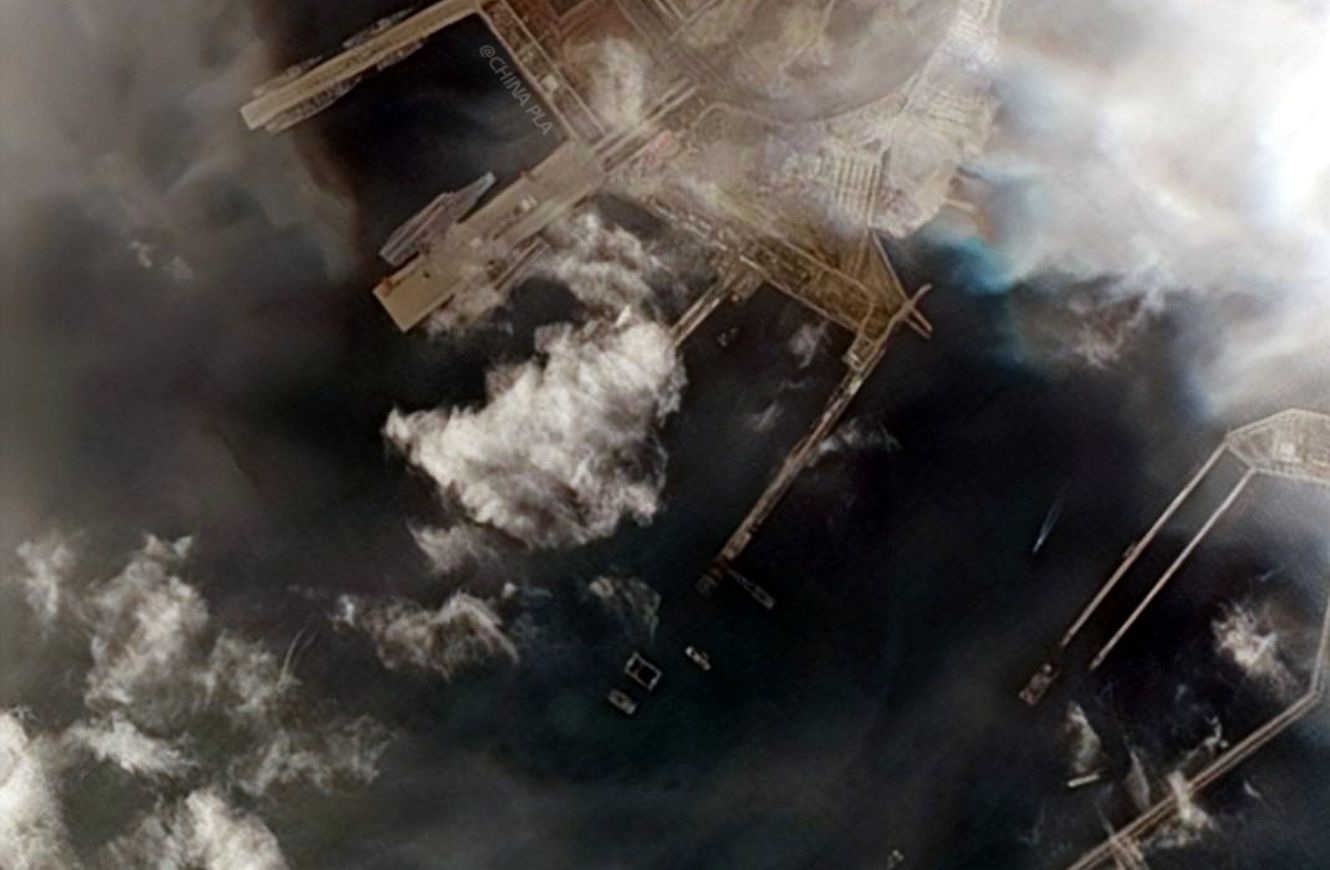 Imágenes satelitales indican que el Fujian y el Liaoning han atracado en Qingdao, provincia de Shandong. Foto: X/CHINAPLA1