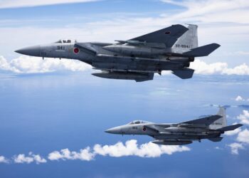 Cazas F-15 de la Fuerza Aérea de Autodefensa asignados a operaciones contra violaciones del espacio aéreo | MINISTERIO DE DEFENSA / VÍA JIJI