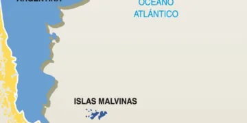 Islas Malvinas, mapa Argentina