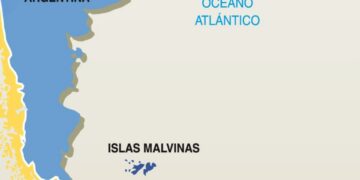 Islas Malvinas, mapa Argentina