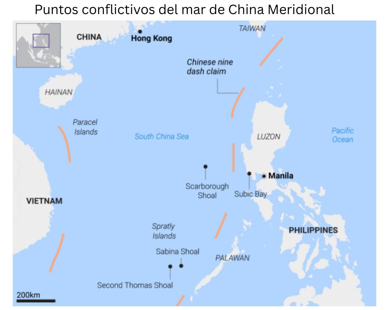 puntos conflictivos del mar de china meridional