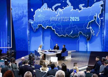 Resultados del año con Vladimir Putin. Foto: Mijaíl Tereshenko, TASS