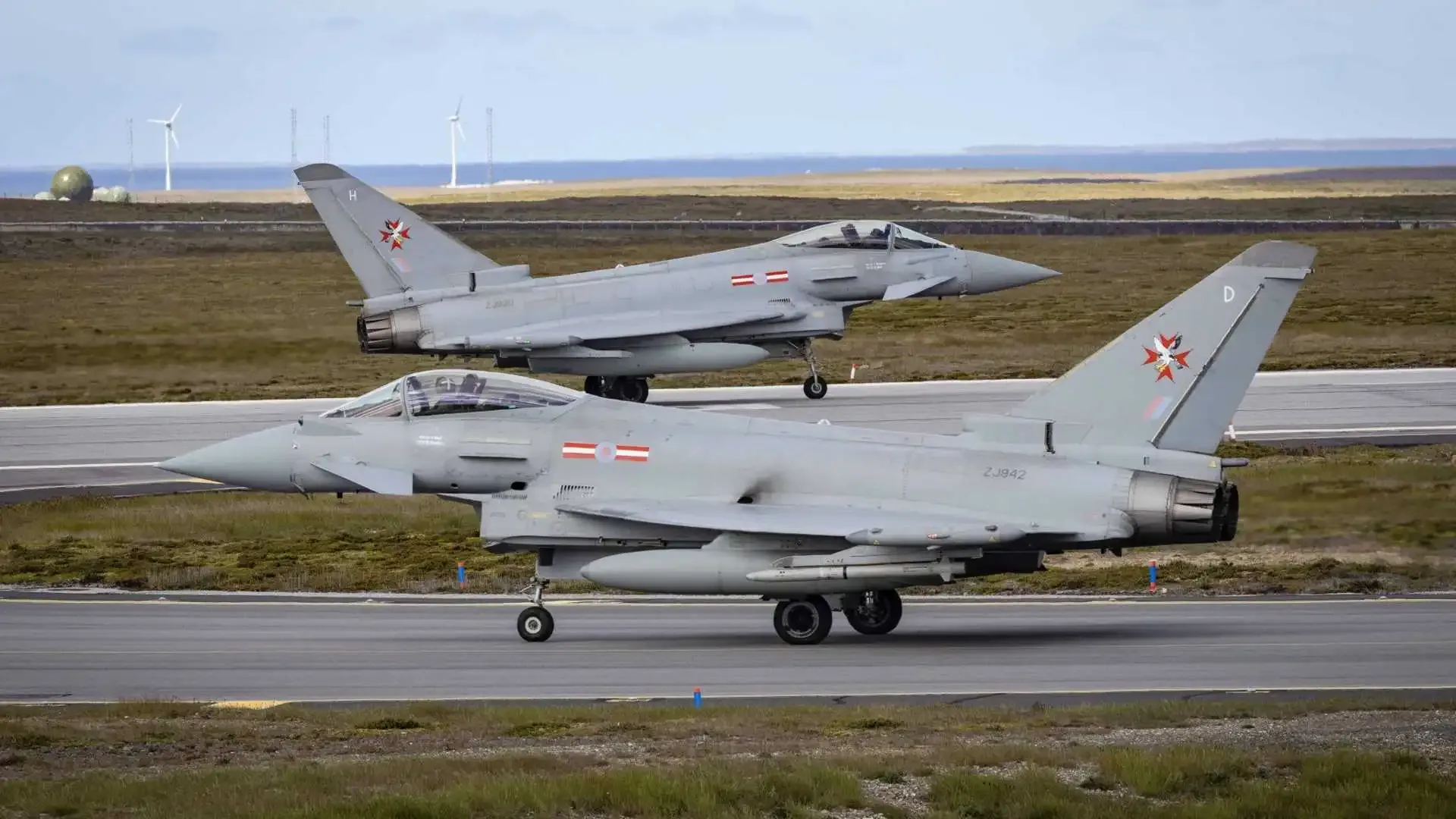 Los Eurofighter desplegados en Malvinas por la Real Fuerza Aérea británica realizaron nuevos ejercicios QRA