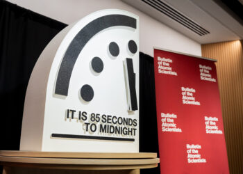Reloj del Juicio Final 2026-Crédito Bulletin of the Atomic Scientists.