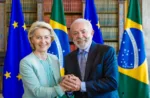El presidente de Brasil, Luiz Inácio Lula da Silva, junto a la presidenta de la Comisión Europea, Úrsula Von der Leyen, este viiernes 16 de enero de 2026 en Brasil.